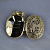Медальон с инициалами и бриллиантами из золота открывающийся под фотографии (Вес: 9 гр.)