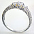 Помолвочное кольцо с ажурным рельефным узором и тремя бриллиантами 1,14 карат  (Вес: 4,5 гр.)