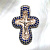 Крест из серебра с позолотой и драгоценными камнями на заказ (Вес: 14 гр.)