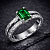 Мужское кольцо - перстень из платины с изумрудом октагон 1 карат (Вес 9 гр.)