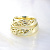 Обручальные кольца Алюр из жёлтого золота с объёмным орнаментом (Вес пары: 13 гр.)