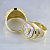 Золотое мужское кольцо-печатка из двух видов золота с гербом и инициалами (Вес 14 г.)