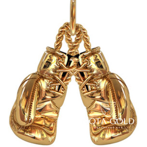 Кулон подвеска из желтого золота боксерские перчатки 411330 (Вес: 30,1 гр.)
