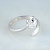 Женское безразмерное кольцо в виде лисы с матовой поверхностью (Вес: 4 гр.)