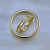 Вогнутые, матовые внутри обручальные кольца из жёлтого золота с гравировкой (Вес пары: 13 гр.)