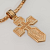 Малый клиновидный православный крест из позолоченного серебра с эмалью (Вес: 9 гр.)