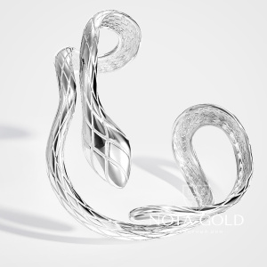 Женский браслет Змея из серебра (Вес 27 гр.)