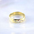 Широкое кольцо из жёлтого золота с бриллиантами и рубинами (Вес 5,5 гр.)