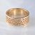 Мужское золотое кольцо из красного золота с узором, буквой и славянским оберегом Рыжик (Вес: 12 гр.)