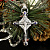 Нательный золотой крест с распятием и драгоценными камнями на цепочке с инициалами плетение (Вес: 89,5 гр.)