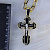Православный крест из жёлтого золота с эмалью и бриллиантами (Вес: 19 гр.)