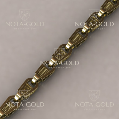 Золотая цепочка эксклюзивное плетение "Луи с инициалами" на заказ (цена за грамм)