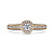 Помолвочное кольцо из красного золота с бриллиантами 1,5 карат (Вес: 6 гр.)