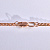 Цепочка из красного золота 585 пробы плетение Двойной Ромб мини станочное длиной 55 см (Вес: 4,72 гр.)