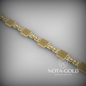Золотая цепочка эксклюзивное плетение Нэхэ на заказ (Вес 36 гр.)