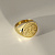 Кольцо-печатка из жёлтого золота с инициалами и чернением на мизинец (Вес: 16,5 гр.)