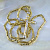 Эксклюзивный крест на цепочке Лисий хвост Круг из жёлтого золота (Вес: 74 гр.)