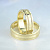 Обручальные кольца из жёлтого золота с косичками и прямоугольным профилем (Вес 13 гр.)