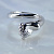 Серебряное кольцо с пяточкой ребёнка с фианитом из серебра 925 пробы (Вес: 5 гр.)