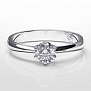 Помолвочное кольцо с лабораторным бриллиантом из белого золота (Вес 2,6 гр.)