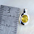 Золотая женская подвеска на заказ из белого золота с сапфиром огранки овал (Вес: 2,5 гр.)