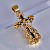 Большой мужской православный крест из золота с чёрной эмалью (Вес: 18 гр.)