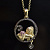 Подвеска - кулон на рождение мальчика из золота с бриллиантами и сиреневыми сапфирами (Вес: 11 гр.)
