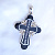 Серебряный мужской крест Спаси и сохрани с распятием и чёрной эмалью (Вес: 11 гр.)