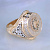 Эксклюзивное мужское кольцо перстень с первой буквой имени, узорами и бриллиантами (Вес: 16 гр.)