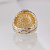 Мужское именное кольцо-печатка из жёлто-белого золота со львом, славянскими символами, гравировкой надписей и фамилией (Вес: 40 гр.)