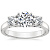 Помолвочное кольцо с тремя крупными бриллиантами 1,14 карат (Вес: 6 гр.)