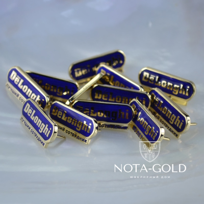 Партия золотых значков с фирменной символикой для Компании (Вес: 4,5 гр.)