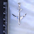 Серебряный кулон-подвеска пассажирский самолёт боинг - Boeing 747 (Вес: 2,5 гр.)