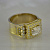 Эксклюзивный мужской перстень - кольцо из золота с бриллиантами и лейкосапфиром (Вес: 16 гр.)