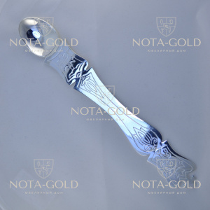 Подарочная ложка из серебра с рисунком по образцу клиента (Вес 68 г.)