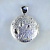 Медальон открывающийся серебро в форме луны с кратерами и цифрой 9 (Вес: 21 гр.)