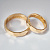 Свадебные кольца в виде скошенных граней из жёлтого золота (Вес пары: 11 гр.)