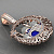 Медальон на заказ- религиозная символика Мечеть с эмалью и бриллиантами (Вес: 25 гр.)