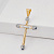 Изящный православный крест из золота с рубинами и орнаментом (Вес 6 гр.)