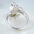 Безразмерное серебряное кольцо с ножкой и ручкой ребёнка родированное серебро 925 пробы с фианитами (Вес: 6 гр.)
