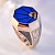 Мужское золотое кольцо с эмалью, цитрином, узором и гравировкой Иду на вы (Вес: 38 гр.)