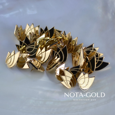 Корпоративные золотые значки для компании (Вес: 1,5 гр.)