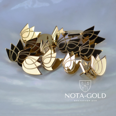 Корпоративные золотые значки для компании (Вес: 1,5 гр.)