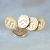 Партия золотых корпоративных значков с иголкой для крепления цанга-бабочка (вес 2,85 гр.)