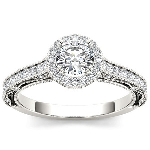 Помолвочное кольцо из белого золота с бриллиантами 2,13 карат (Вес: 6 гр.)