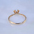 Тонкое кольцо пяточки из красного золота с бриллиантом (Вес: 1 гр.)