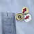 Золотой корпоративный значок на заказ с эмалью и логотипом компании (Вес 2 гр.)