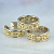 Комплект золотые ажурные серьги и кольцо с бриллиантами эксклюзивного дизайна (Вес: 16 гр.)