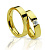 Обручальные кольца на заказ гладкие прямоугольные с большим бриллиантом (Вес пары: 10 гр.)