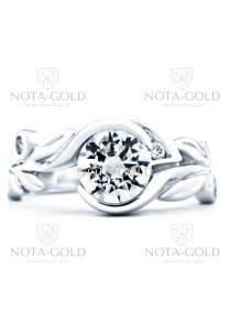 Помолвочное кольцо с пятью бриллиантами 0,58 карат i1412 (Вес: 4,5 гр.)